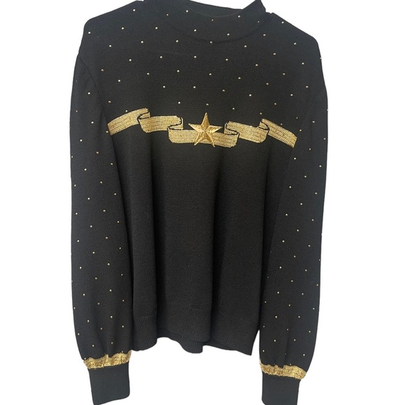 St. John Evening Gold Star
Ribbon Sweater Black/ivory skirt | Size M/4 - Picture 7 of 16